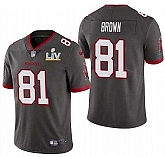 Nike Men & Women & Youth Buccaneers 81 Antonio Brown Gray 2021 Super Bowl LV Vapor Untouchable Limited Jersey,baseball caps,new era cap wholesale,wholesale hats